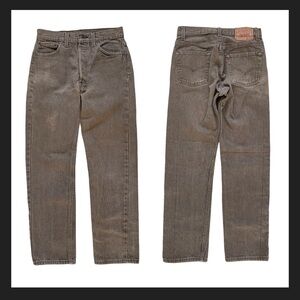 Vintage Levi's 501 Button Fly Faded Mocha Straight Leg Jeans